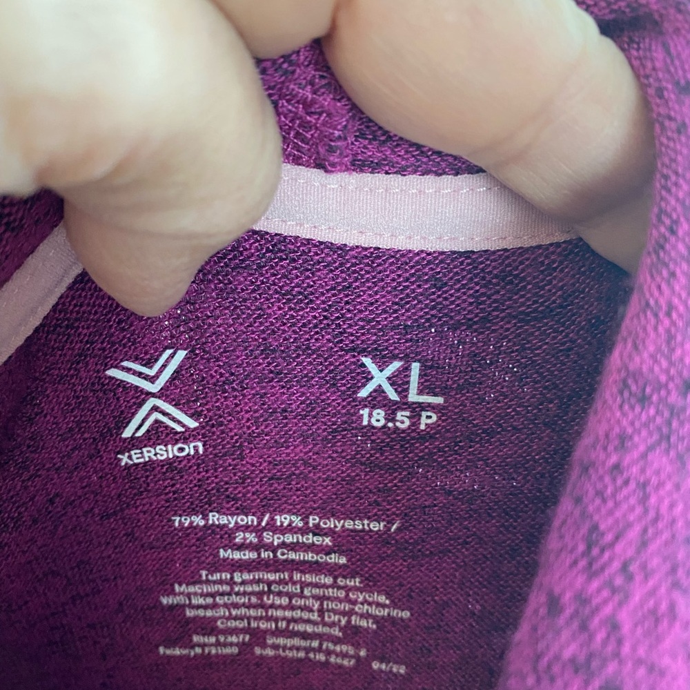 Xersion sz XL 18.5P soft pink with black flecks hoody, cool waist band fitsSM/M - Picture 5 of 5